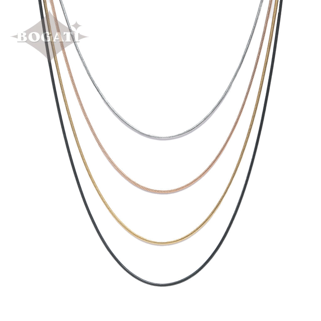 Snake Chain 1.2mm Width x 22"Length- Set of 4 Colors