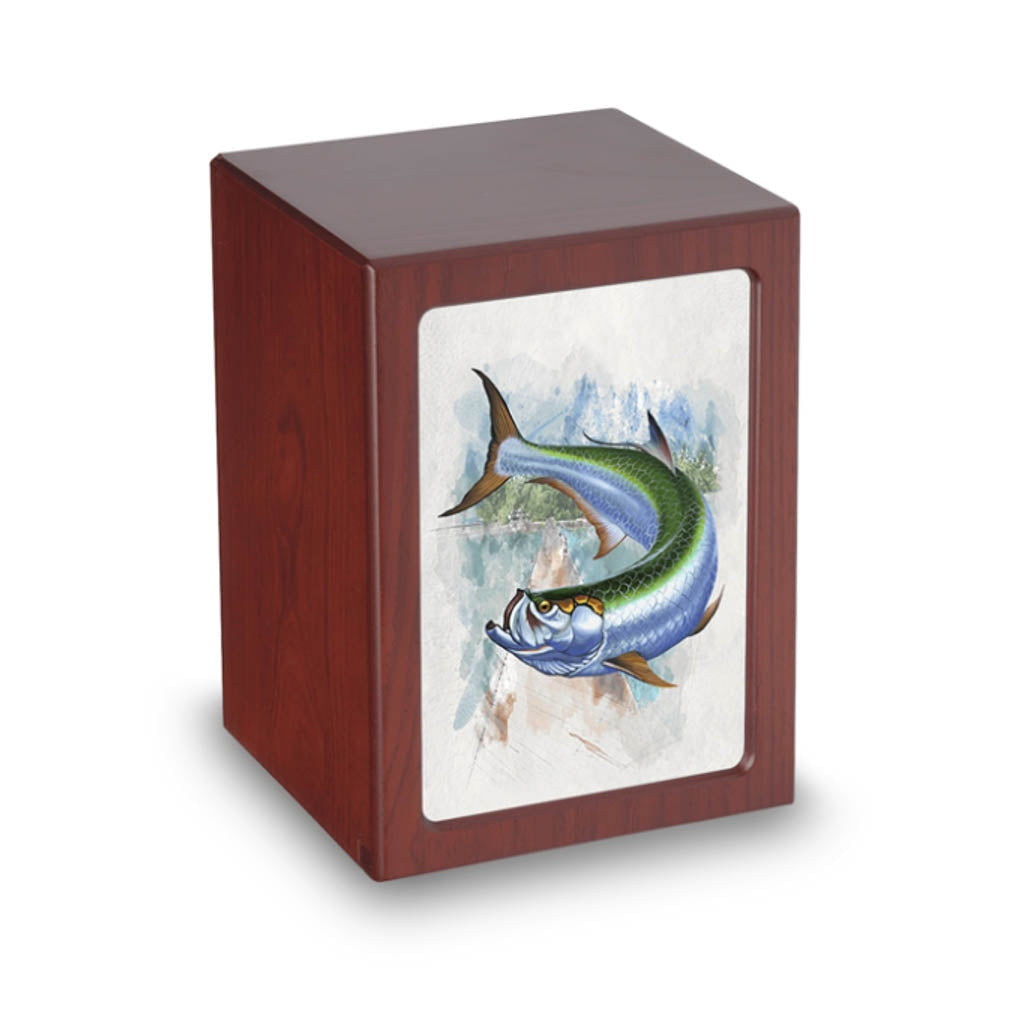 EXTRA LARGE Photo Frame Urn - PY06 - Fisherman Collection: Tarpon Cherry