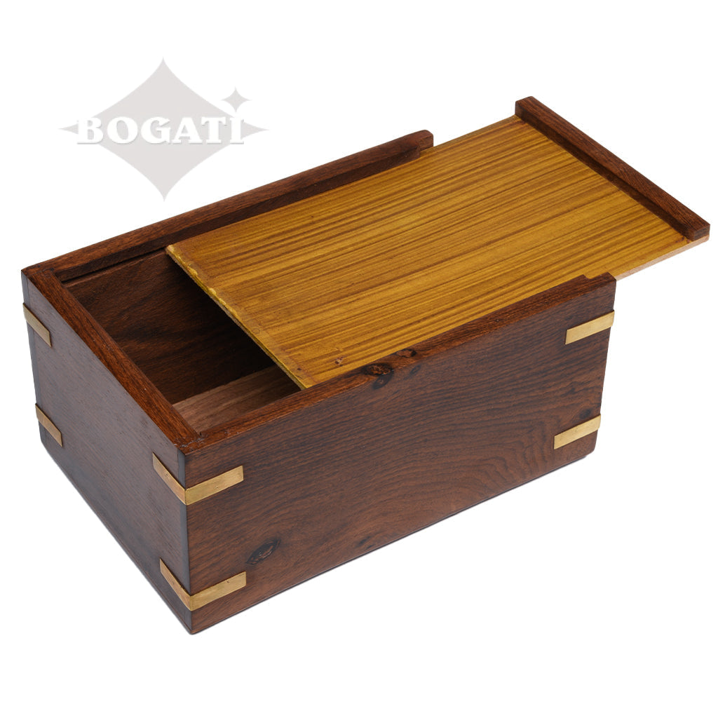 LARGE - Rosewood Pet Urn RW-PP with Brass Paws and Corners - Case of 12