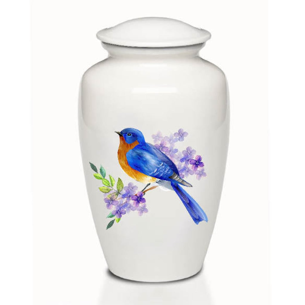 ADULT - Classic Alloy urn -2319- Blue Bird of Happiness