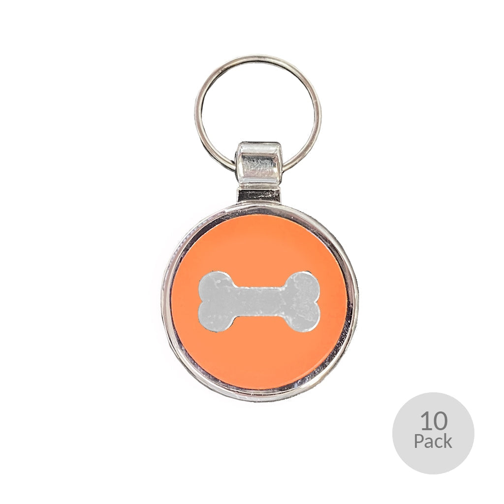 CLEARANCE - Circle Bone Charm - 10 Pack Orange
