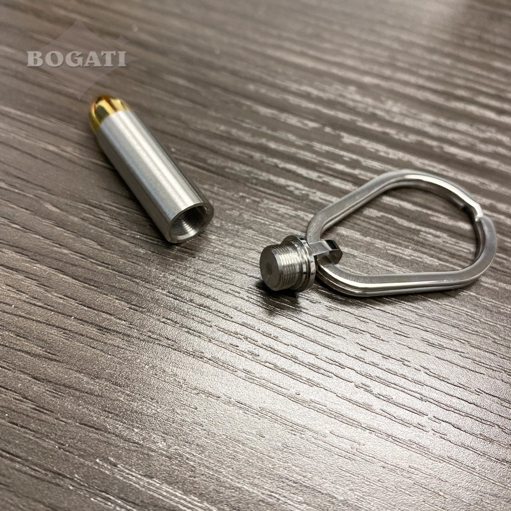 J-1034 – Bullet Silver-tone with Gold-tone tip – Keychain