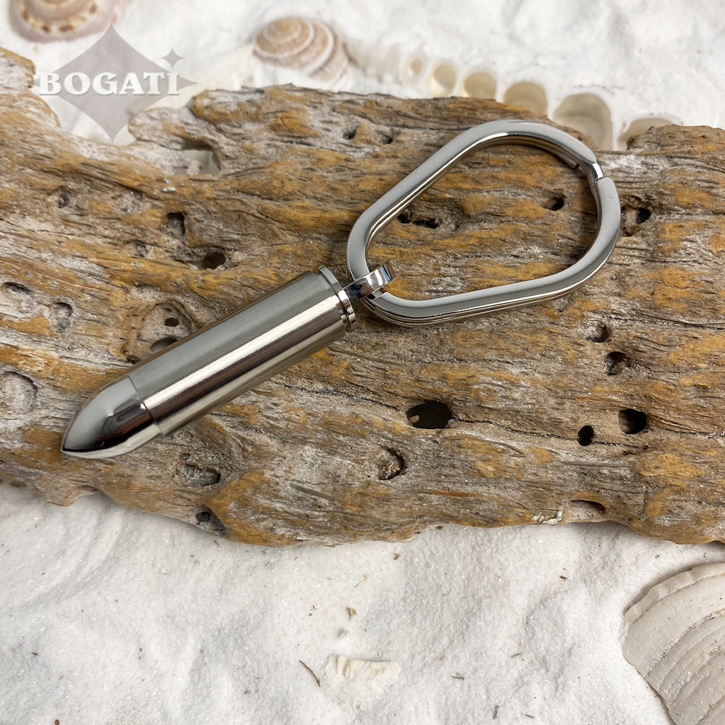 J-1034 – Bullet Silver-tone – Cremation Keychain