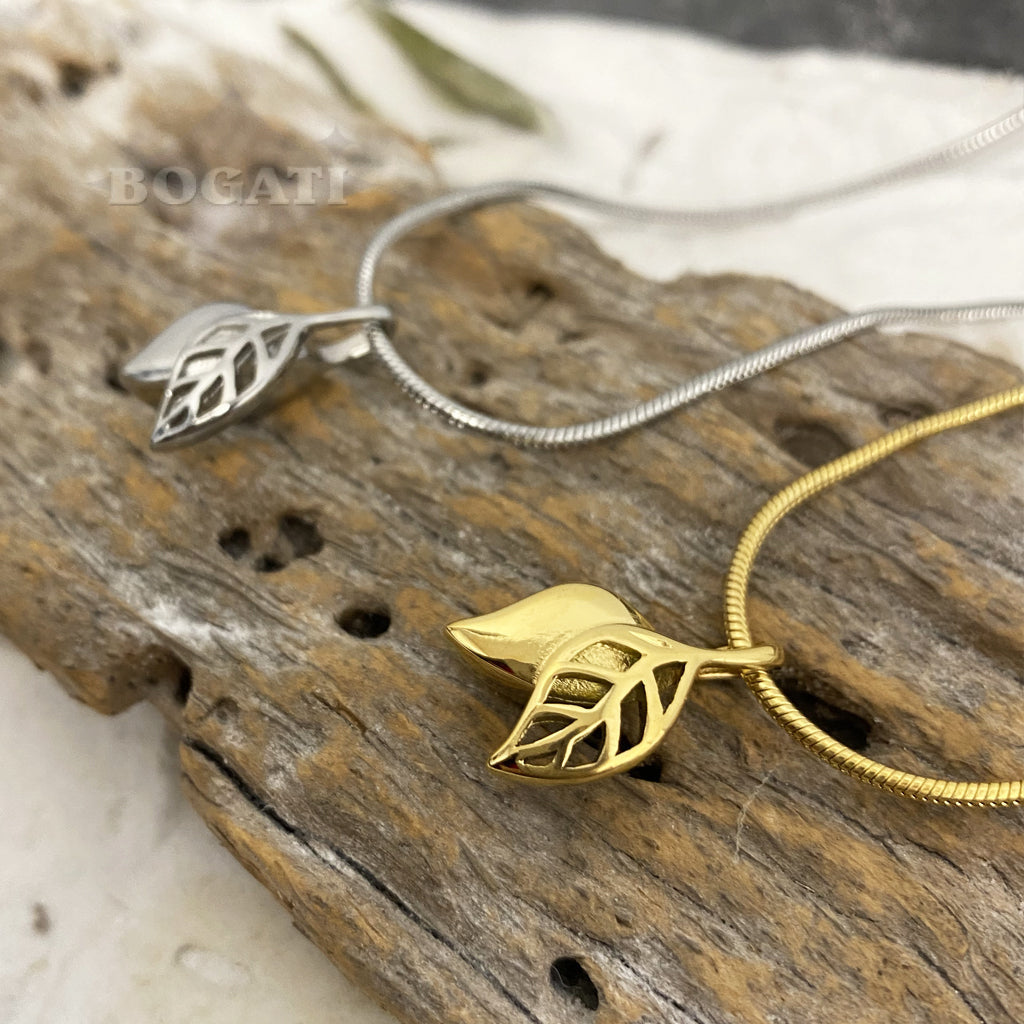 CLEARANCE J-108 - Jasmine Leaf - Pendant with Chain