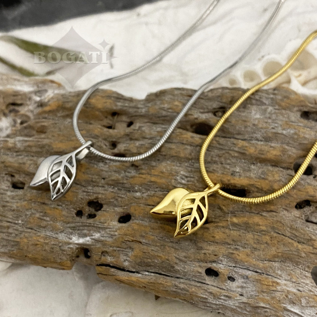 CLEARANCE J-108 - Jasmine Leaf - Pendant with Chain