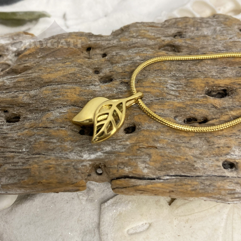 CLEARANCE J-108 - Jasmine Leaf - Pendant with Chain