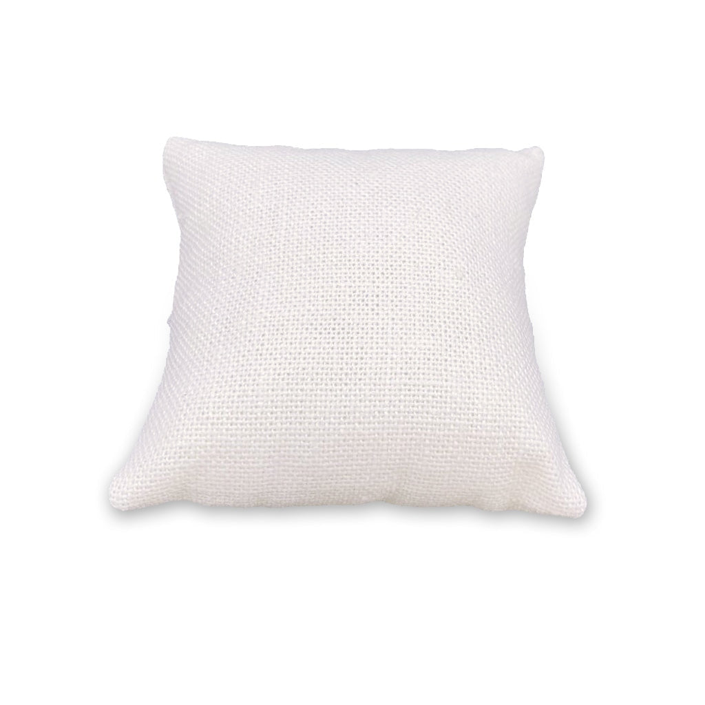 Plush Jewelry Display Pillow White Linen