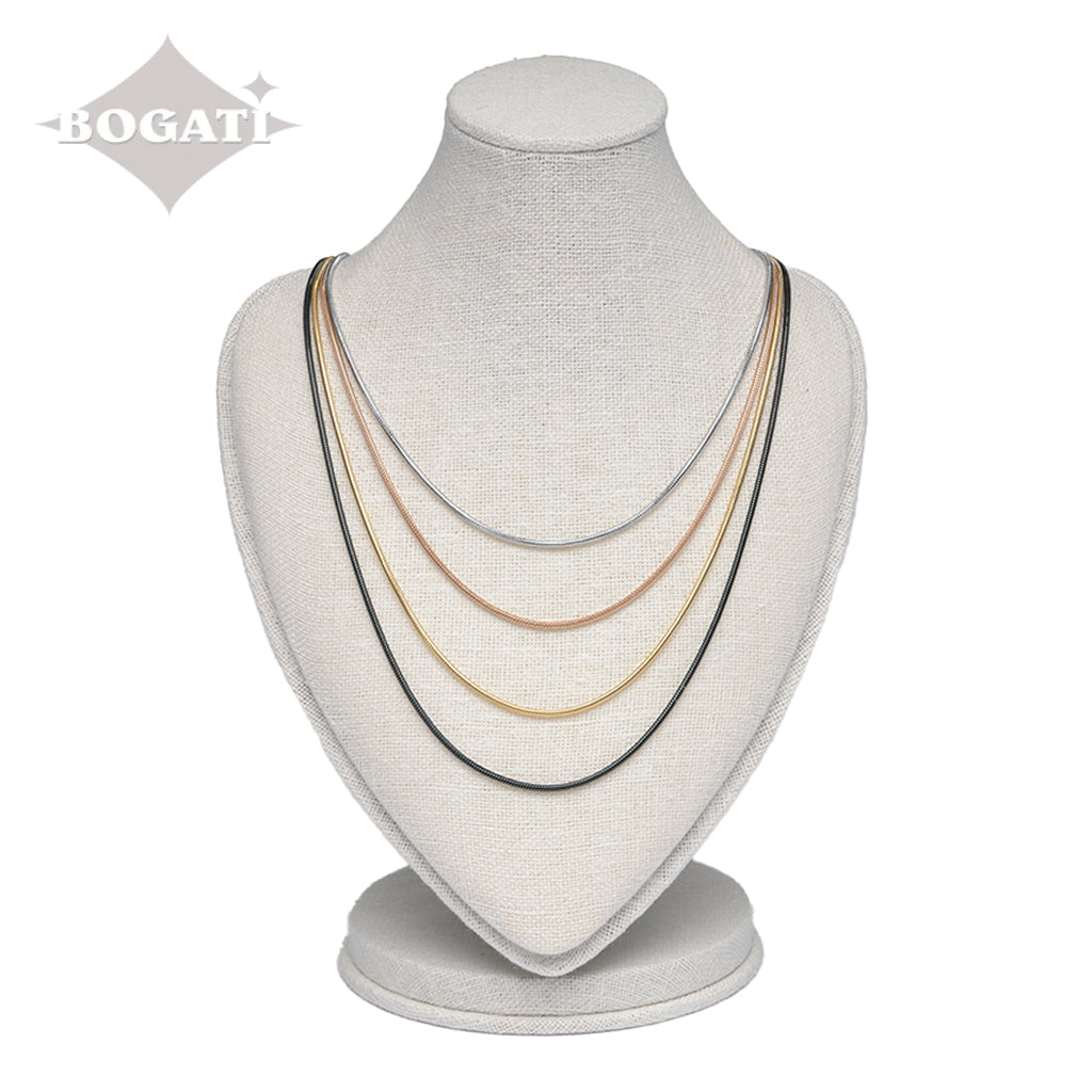Snake Chain 1.2mm Width x 22"Length- Set of 4 Colors